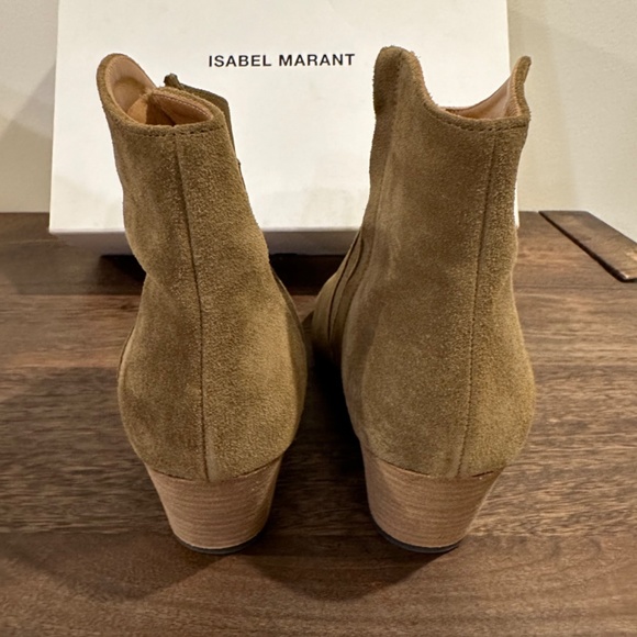 Isabel Marant Dicker Western Ankle Boots in Taupe Suede - Size 37 - Picture 3 of 5